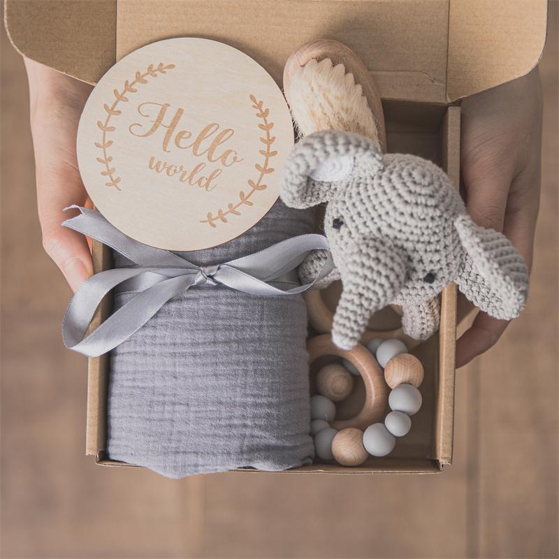 Flag Village Baby Gift Box Set Bath Towel Toys