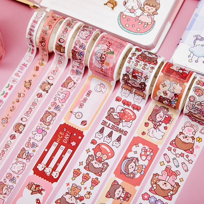 Flag Village Hundred Rolls Of Tape Gift Box Set Cute And Paper Hand Account