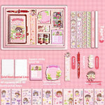 Flag Village Journal Book Set Gift Box Girl Heart Cute Gift Bag