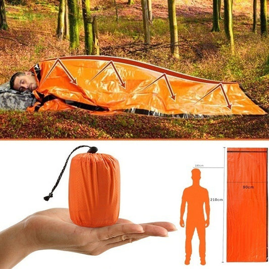 Flag Village Emergency Sleeping Bag Aluminized Orange Outdoor