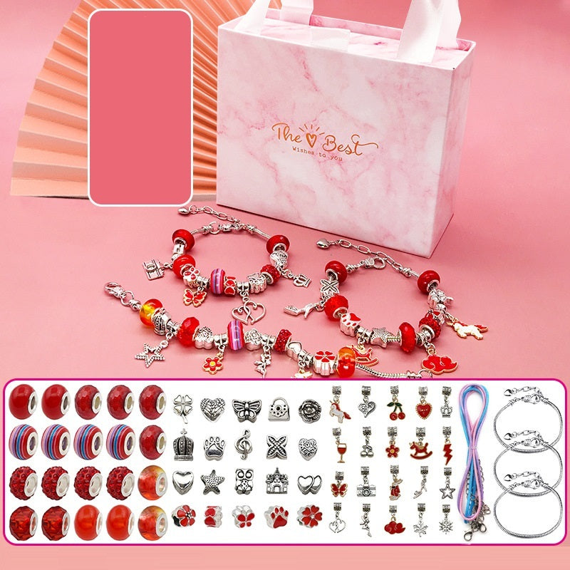 Flag Village Children's Diy Handmade Beaded Bracelet Creative Jewelry Set Gift Box