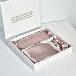 Flag Village Bright Version Silk Pillowcase Eye Mask Hair Ring Three-piece Set 22 M Gift Box Set