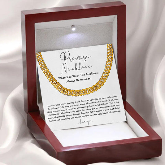 Flag Village Male Stainless Steel Double-sided Ground Cuban Chain Gift Box Set