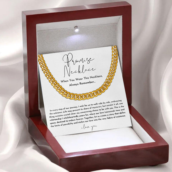 Flag Village Male Stainless Steel Double-sided Ground Cuban Chain Gift Box Set