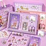 Flag Village Hand Account Book Gift Box Set Cute Girl Heart Notebook
