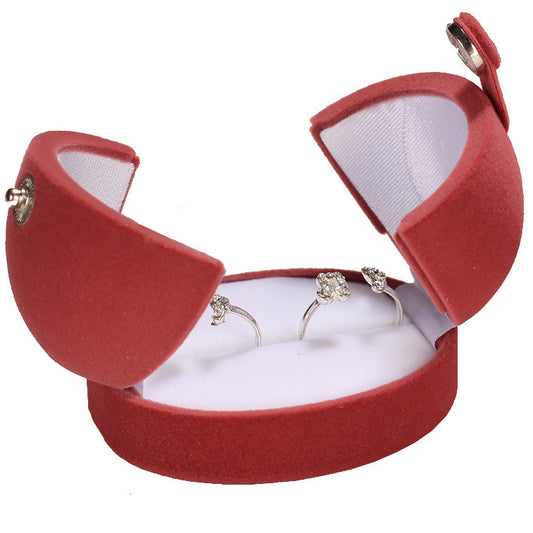 Flag Village Double Cover Ring Box Jewelry Packaging Jewelry Gift Box Jewelry Box Manufacturer Flocking Jewelry Box