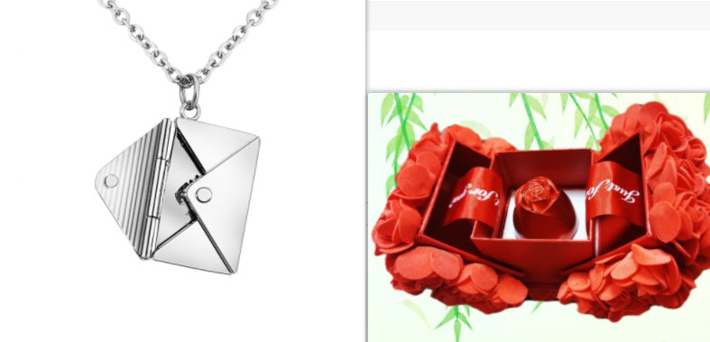 Flag Village Fashion Jewelry Envelop Necklace Women Lover Letter Pendant Best Gifts For Girlfriend