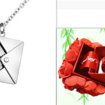 Flag Village Fashion Jewelry Envelop Necklace Women Lover Letter Pendant Best Gifts For Girlfriend