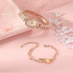 Flag Village Round Diamond Bracelet Watch Luxury Fashion Gift Box
