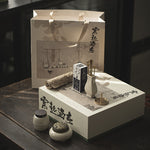 Flag Village Chinese Style Grass And Wood Gray Censer Set Incense Burner Pure Copper Gift Box Tea Ceremony Utensils Ceramic Incense Burner