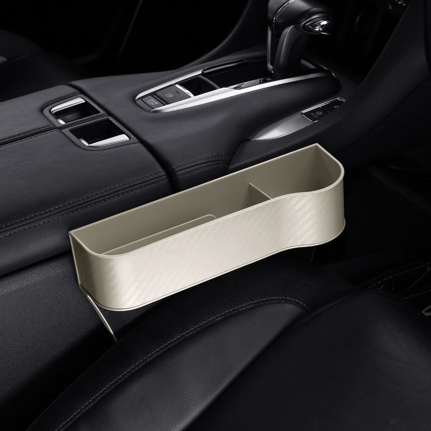 Flag Village Auto Tools Car Organizer Seat Gap Storage Box PU Case Pocket Car Seat Side Slit For Wallet Phone Coins Cigarette Keys Cards Auto Universal