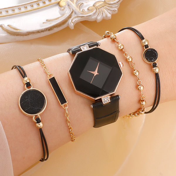 Flag Village Women's Watch Korean-style Retro Artistic Personalized Minority Trendy Quartz Gift Box