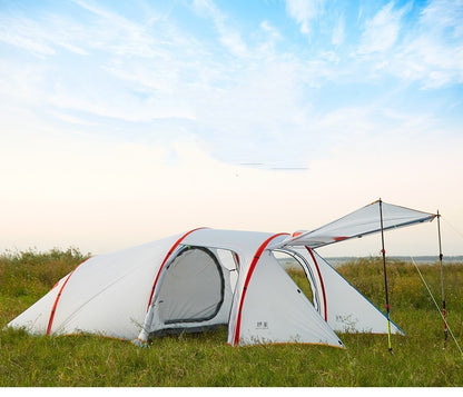 Flag Village Static Nebula Layer  Light 3 Person Tunnel Tent Outdoor Mountaineering Camping