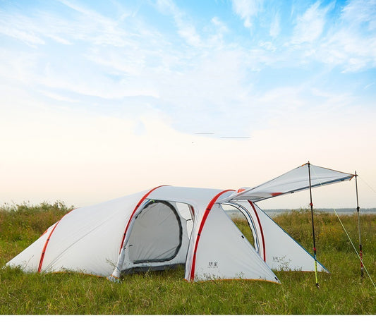 Flag Village Static Nebula Layer  Light 3 Person Tunnel Tent Outdoor Mountaineering Camping