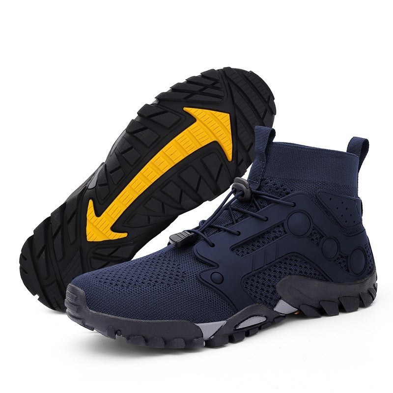 Flag Village Outdoor Large Size Hiking Shoes Men's Lightweight High-top