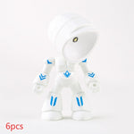 Flag Village Cute LED Hero Table Lamp Mini Portable Cool Mecha Cute Robot Night Light Bedroom Home Decoration Kids Boys Gifts