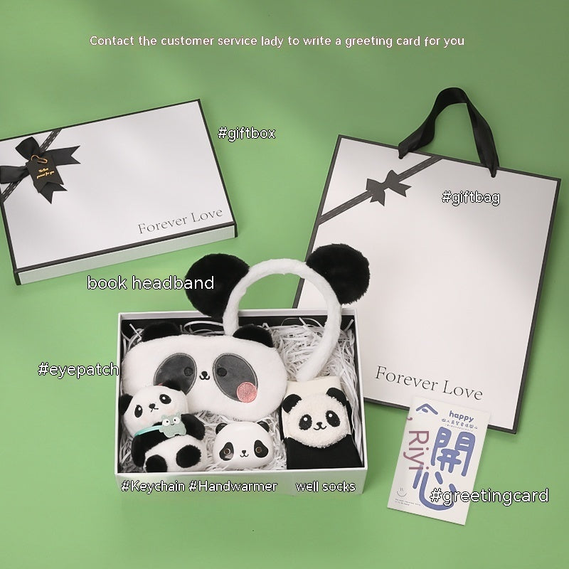 Flag Village Panda Peripheral Gifts Girlfriends Birthday Elements Practical Winter Warm New Years's Banquet Hand Box Christmas