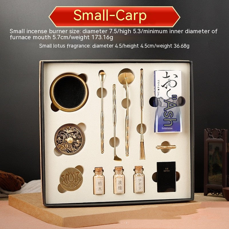 Flag Village Pure Copper Incense Burner Xiangdao Starter Set With Gift Box