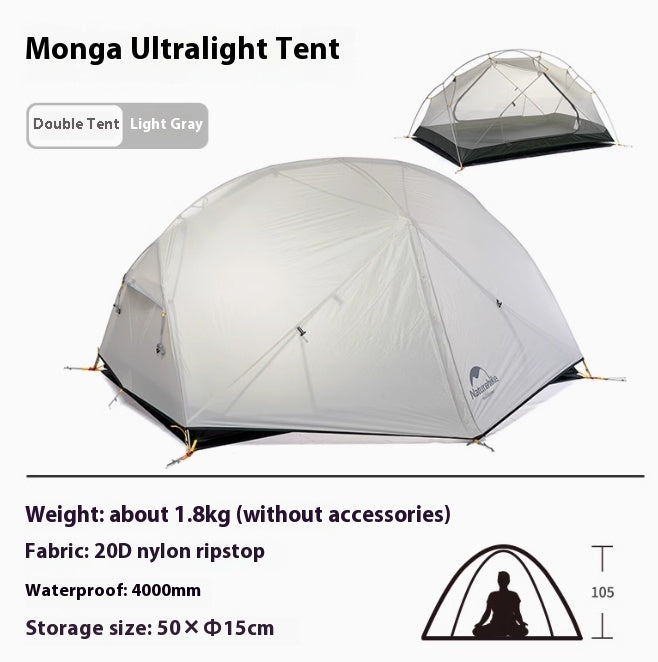 Flag Village Ultralight 20D Silicone Portable Rainproof Camping Tent