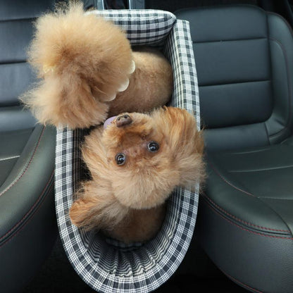 Flag Village Auto Tools Portable Pet Dog Car Seat Central Control Nonslip Dog Carriers Safe Car Armrest Box Booster Kennel Bed For Small Cat Dog Travel