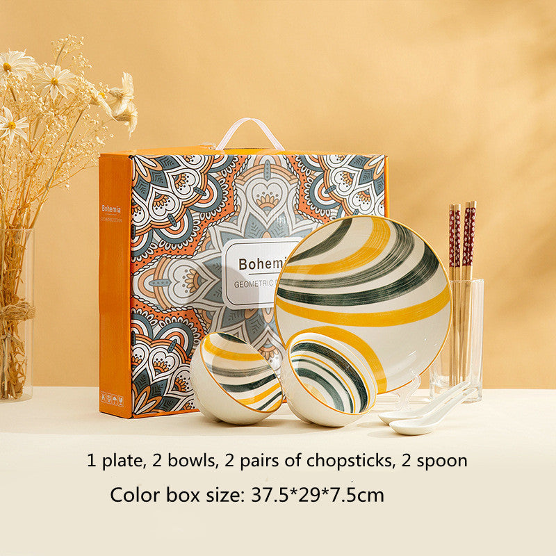 Flag Village Galaxy Planet Tableware Set Gift Color Box