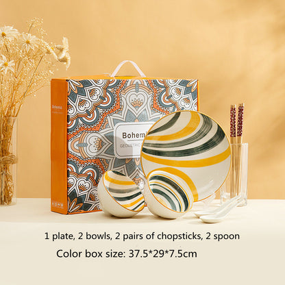Flag Village Galaxy Planet Tableware Set Gift Color Box