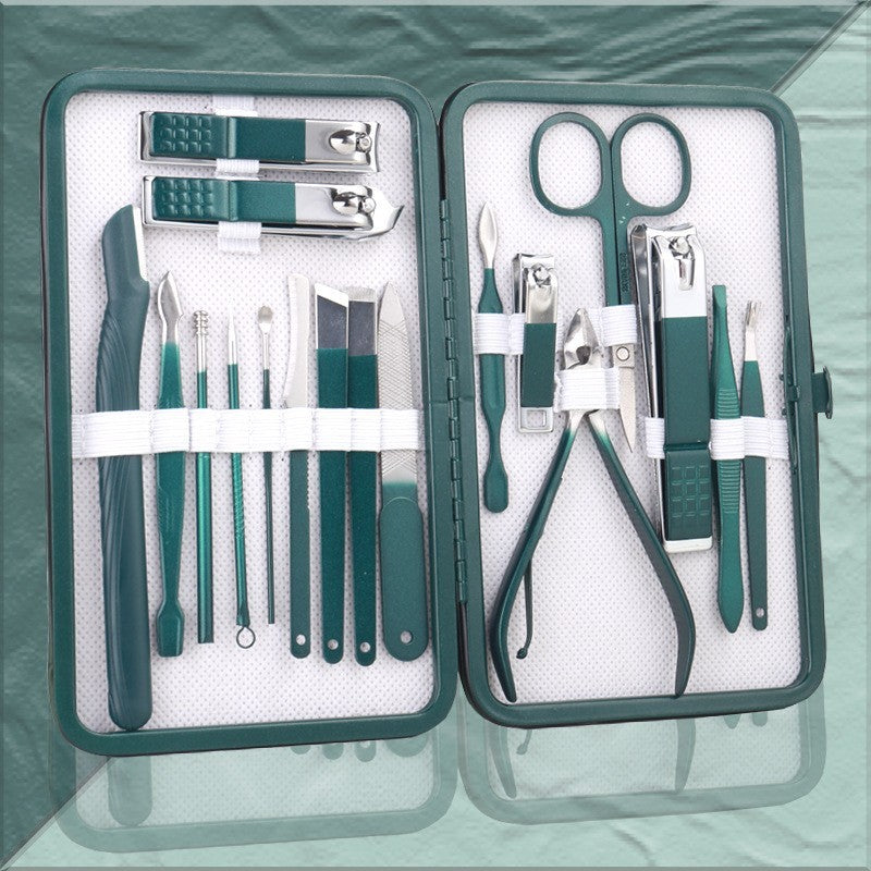 Flag Village Pedicure Knife Nail Clippers Set Box Manicure Implement Nail Clippers Set For Manicure
