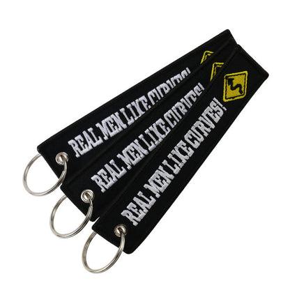 Flag Village Embroidery Motorcycle Keychain Embroidered New Creative Promotional Gifts