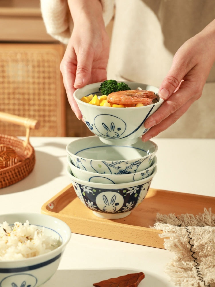 Flag Village Ceramic Bowl Set Housewarming Tableware Suit Gift Box