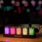 Flag Village Digital Tube Clock With RGB LED Glows For Home Desktop Decoration Luxury Box Packing For Gift Idea