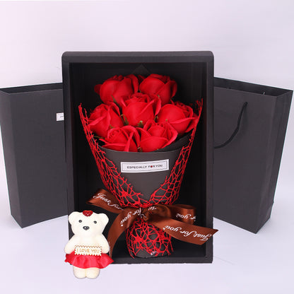 Flag Village 7 Rose Soap Bouquet Gift Box Birthday Gift