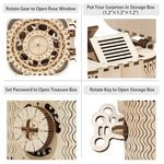 Flag Village Robotime Rokr 123Pcs Treasure Box Creative 3D Wooden Puzzle Game Assembly Toys Chris Gift For Children Adults Teens Dropshipping