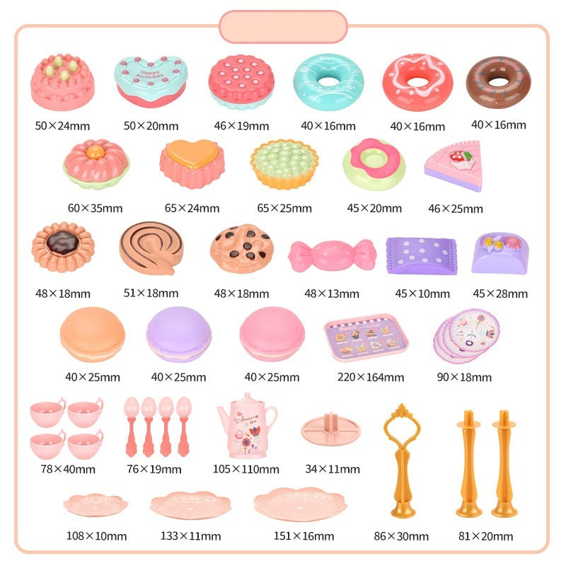 Flag Village Girl Play House Simulation Food Dessert Cake Toy Gift Box Set