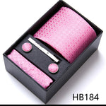 Flag Village Men's Business Formal Tie Six-piece Set Gift Box