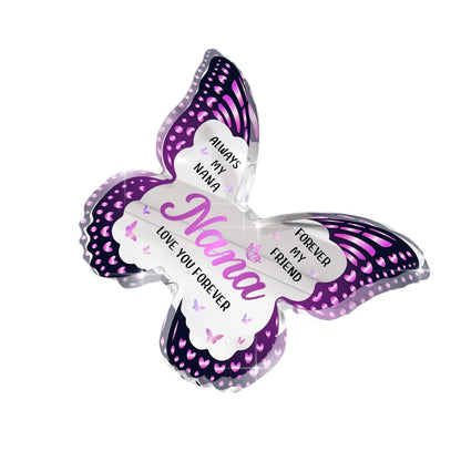 Flag Village Mother's Day Gifts For Mom Grandma Nana DIY Unique Mom Birthday Gift Ideas Butterfly-Shaped Acrylic Keepsake Gifts For Mothers Day