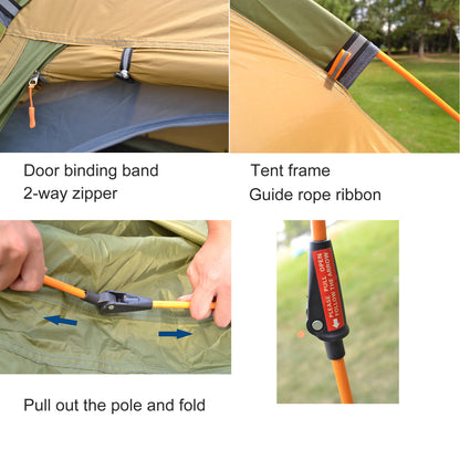 Flag Village Fully Automatic Hexagonal Speed-opening Rainstorm-proof Camping Tent