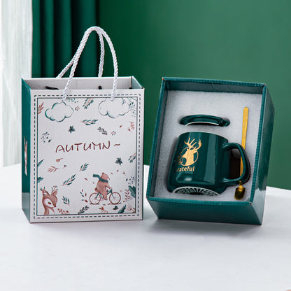 Flag Village Constant Temperature Ceramic Mark Cup Set Gift Box