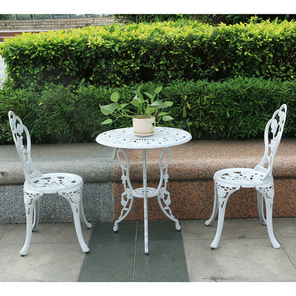 Flag Village Outdoor Iron Table And Chair Courtyard Balcony Dining Chair Three-piece Set Combination