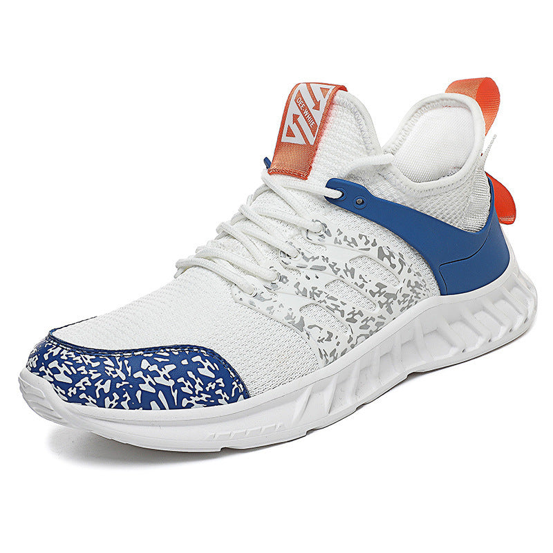Flag Village Flying Woven Mesh Sneakers New Outdoor Lightweight Breathable Casual Running Shoes