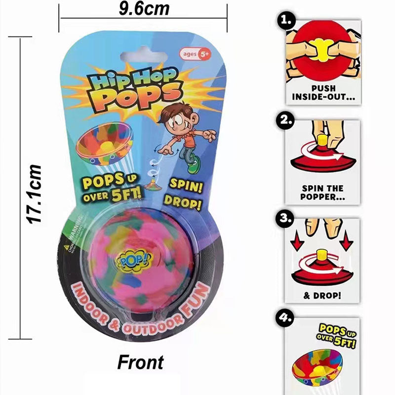 Flag Village Children Toys Camouflage Bounce Rubber Popping Bowls Novelty Elastic Hip Hop Jumps Fidget Toys Outdoor Funny Sports Gifts For Kids