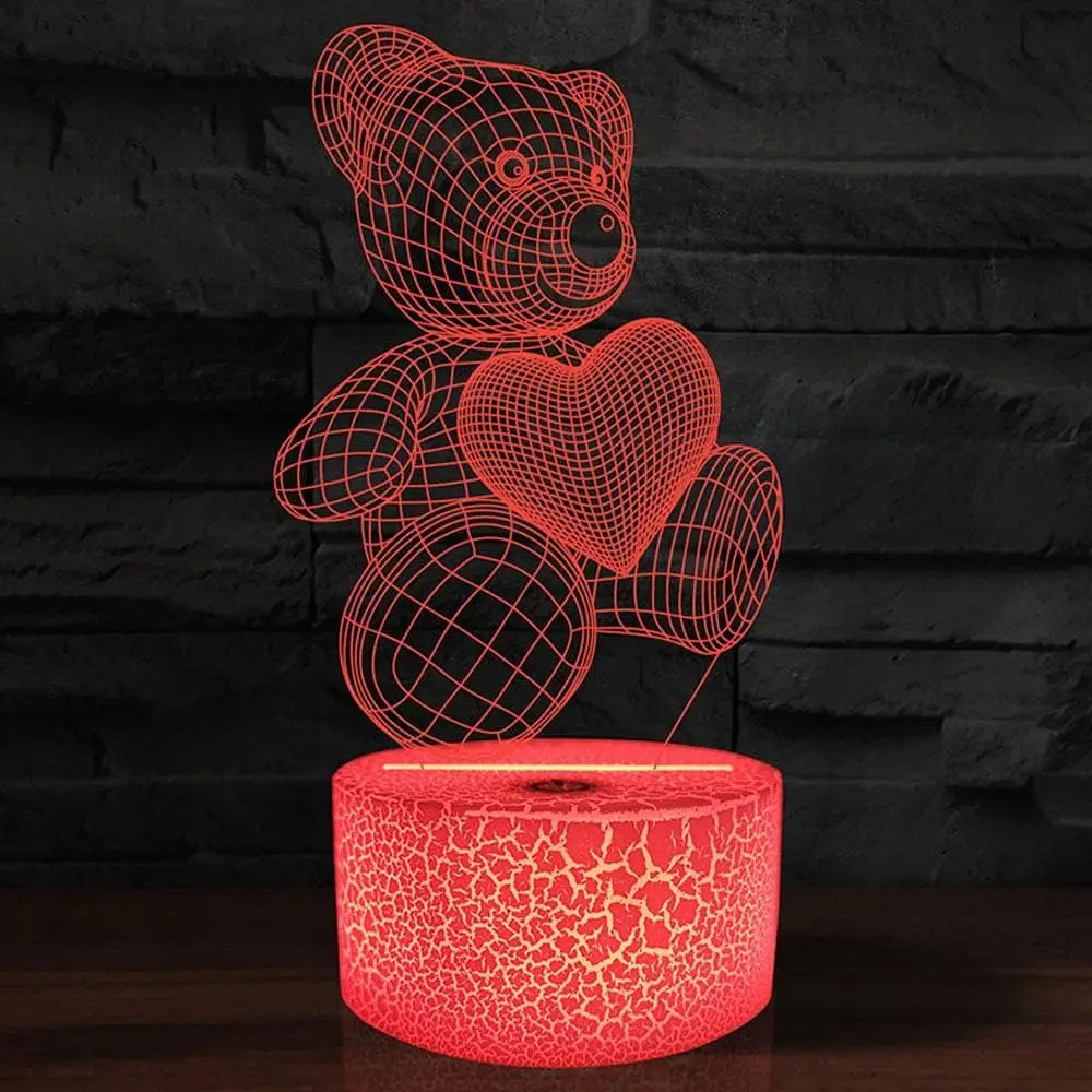 Flag Village 3D Lamp Acrylic USB LED Night Lights Neon Sign Lamp Xmas Christmas Decorations For Home Bedroom Birthday Decor Valentines Day Gifts