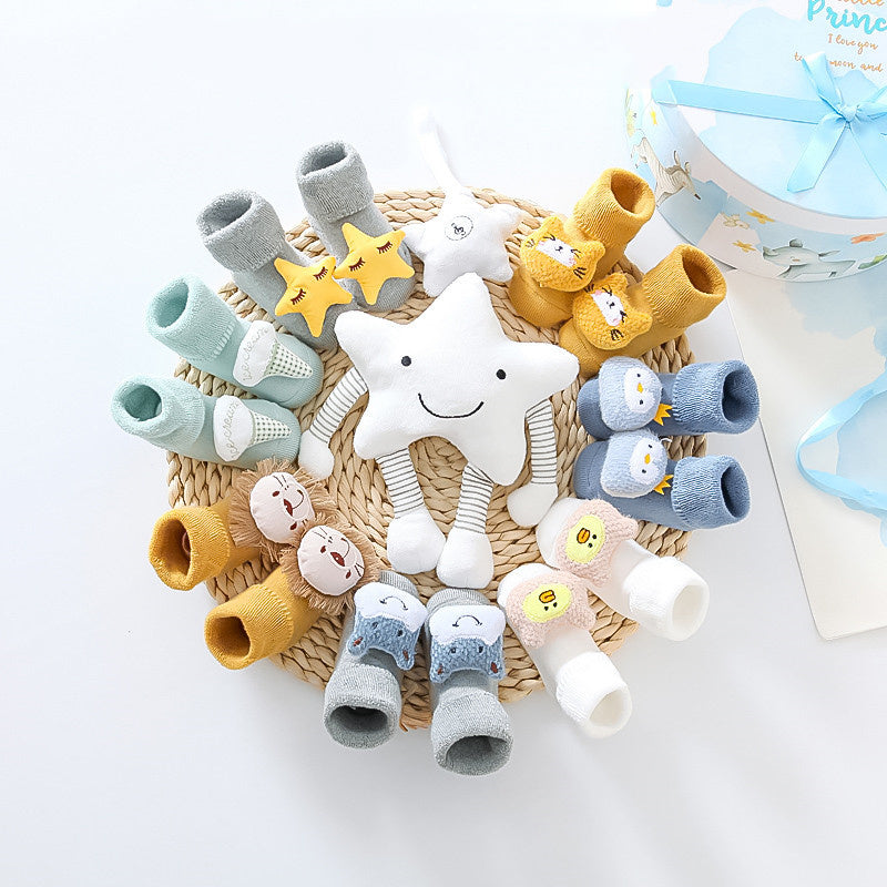 Flag Village Net Red Baby Prince Socks Toy Gift Box Set