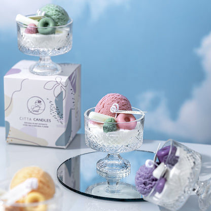 Flag Village Creative Ice Cream Carved Candle Essential Oil And Hand Gift Box
