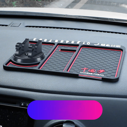 Flag Village Auto Tools Non-Slip Car Phone Pad For 4-in-1 Car Parking Number Card Anti-Slip Mat Auto Phone Holder Sticky Anti Slide Dash Phone Mount