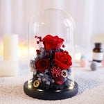 Flag Village Valentine's Day Birthday Gift Gift Box Glass Cover Big Rose Immortal Flower