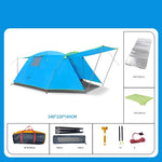 Flag Village Four Person Outdoor Camping Space Folding And Thickening Tent Rain And Sun Proof Outdoor