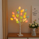 Flag Village Easter Decoration 60cm Birch Tree Home Easter Egg LED Light Gift Spring Party Tabletop Ornaments Light Easter Party Kids Gifts