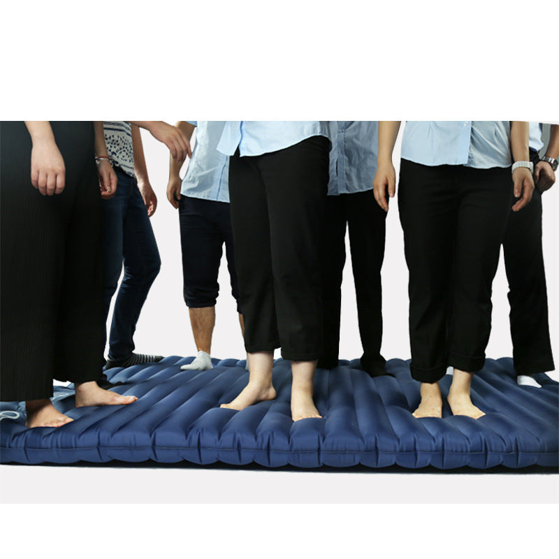 Flag Village Camping Thickened Air Sleeping Pad Camping Moisture-proof Foot Automatic Double Inflatable Cushion