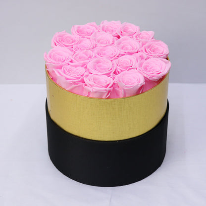 Flag Village Immortal Flower Hug Bucket 18 Roses Box Mother's Day Tanabata Valentine's Day Gift
