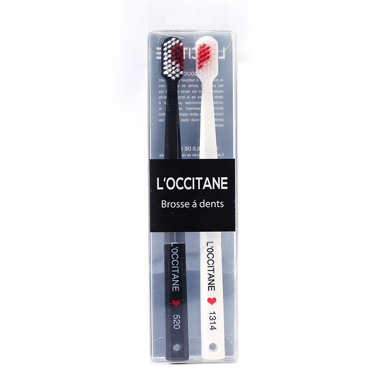 Flag Village Black And White Couple Toothbrush Combination Two Gift Box Set